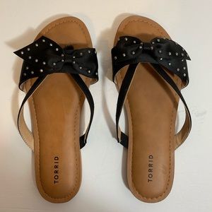 Torrid size 7.5 studded flip flop sandals